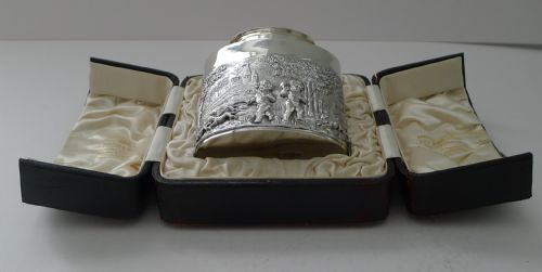 MAGNIFICENT ANTIQUE SILVER TEA CADDY BY WILLIAM HUTTON SONS LTD 1905 - ADDITIONAL PHOTO 17