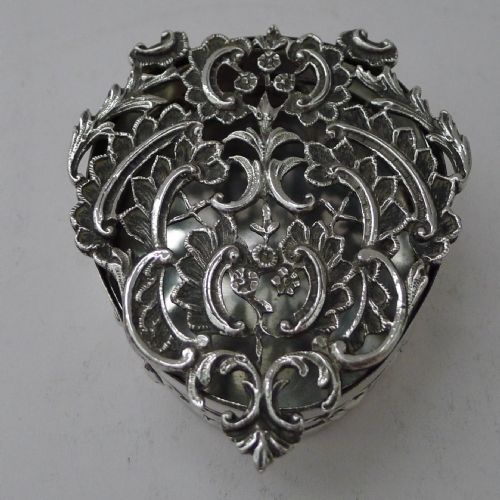 Antique English Sterling Silver Pot Pourri Box by William Comyns