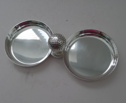 HERMES PARIS RARE DOUBLE GOLF VIDE POCHE TRAYS C1960 - ADDITIONAL PHOTO 2
