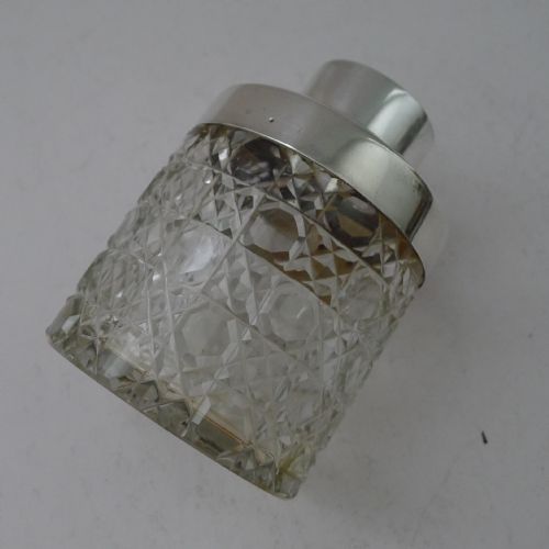HANDSOME CUT CRYSTAL AND STERLING SILVER TEA CADDY - ADDITIONAL PHOTO 8