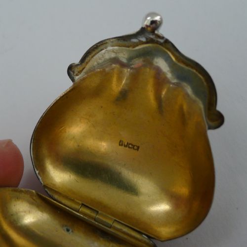 GUCCI ITALY SOLID STERLING SILVER NOVELTY PILL BOX C1950 - ADDITIONAL PHOTO 7