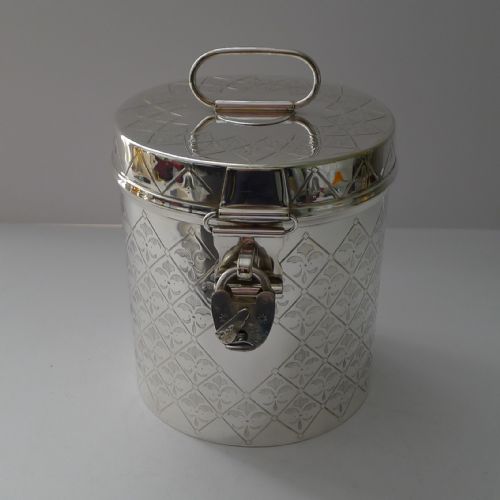 Magnificent Antique English Locking Biscuit Box by Mappin and Webb C.1880