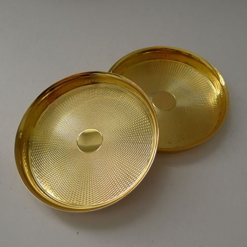 Pair Hermes, Paris, Vermeil / Silver Gilt Coasters C.1960