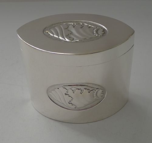 Antique English Solid Sterling Silver Tea Caddy - 1902