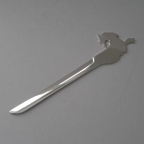 Hermes, Paris - Silvered Bronze Letter Opener - Equestrian C.1960
