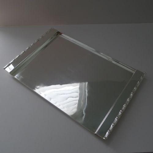 Modernist Italian Silver Plated Tray - Bamboo Handles C.1960