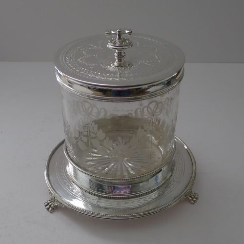 Fine Antique English Biscuit Box by Mappin & Webb C.1900
