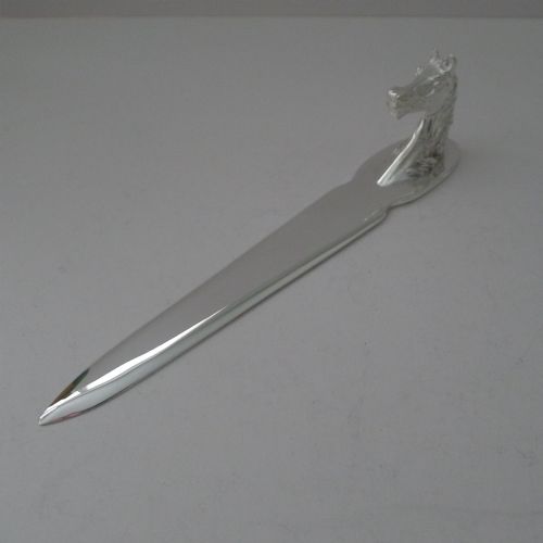 Hermès Paris - Fine Silvered Bronze Horse Head Letter Opener C.1960