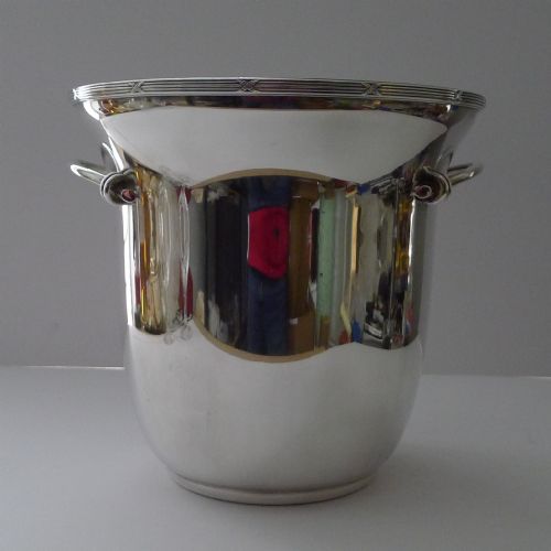 Vintage French Silver Plated Champagne Bucket / Wine Cooler C.1950