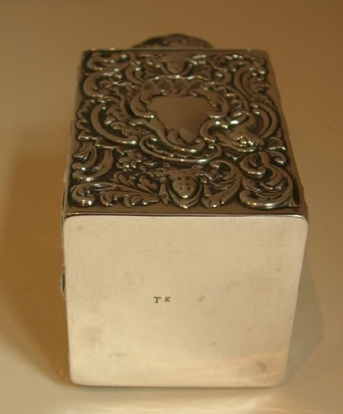 fig 2. Antique English Sterling Silver Tea Caddy - William Comyns - 1893