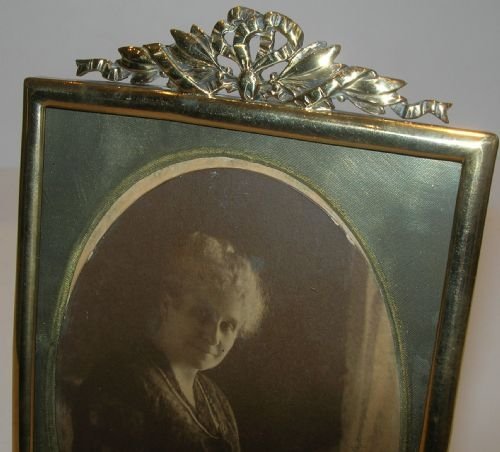 fig 1. Antique English Brass Photograph Frame - Victorian