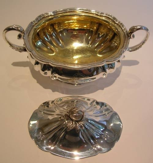 fig 1. Antique Elkington & Mason Silver Plated Tureen c. 1850