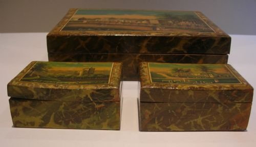 fig 2. Spectacular Hand Painted Spa Games Counter Box c. 1800