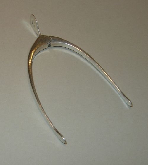 Antique English Sterling Silver Novelty Sugar Tongs or Nips - Wishbone