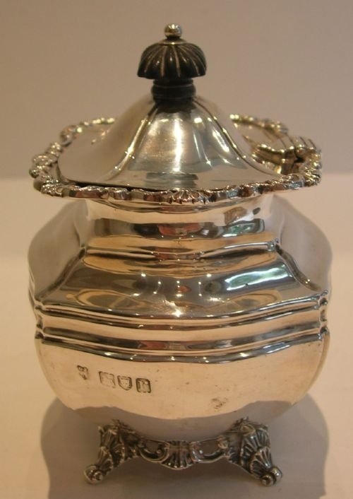 fig 1. Beautiful English Sterling Silver Tea Caddy - Scottish Retailer