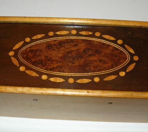 fig 1. Elegant Antique Regency Period Wooden Thread Dispenser / Box c.1815