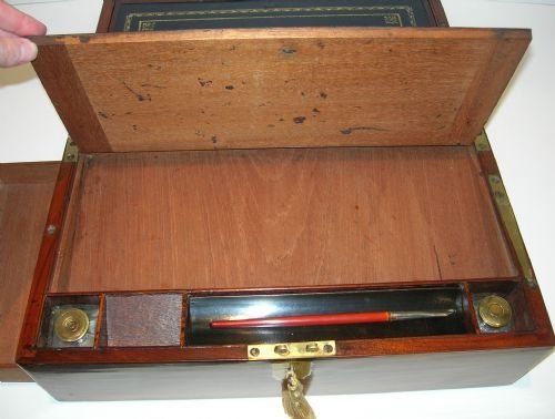 fig 1. Late 18th Century Shell Inlaid Mahogany Writing Slope / Box c.1790