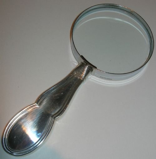 fig 1. English Tortoiseshell and Sterling Silver Magnifying Glass