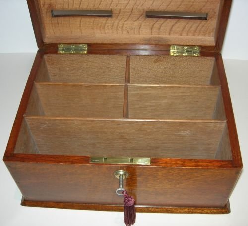 fig 2. Rare English Antique Letter and Bill Orgnanising Box c.1890 - Victorian