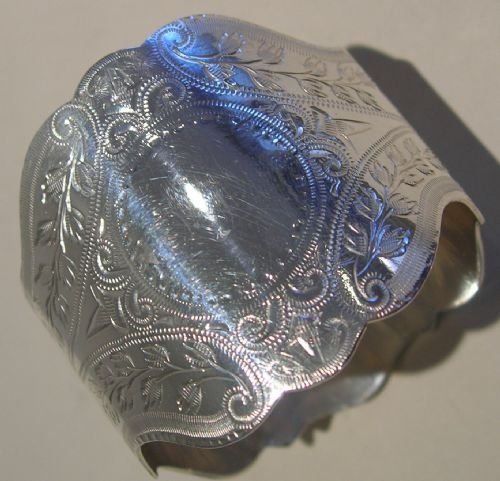 fig 1. Stunning Antique English Sterling Silver Napkin Ring - 1905