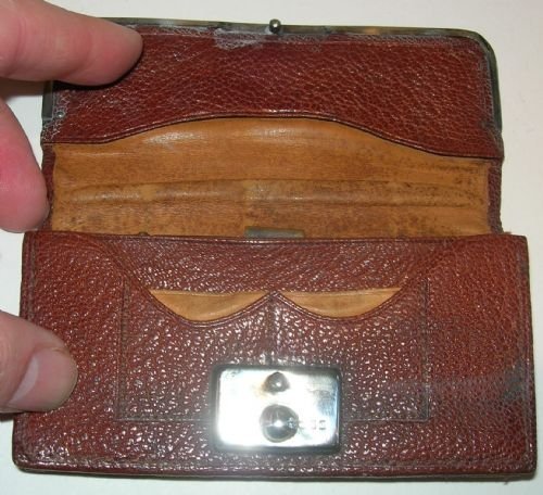 fig 2. Stunning Antique Silver Mounted Change Purse / Card Holder - 1900