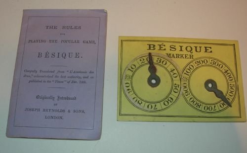 fig 2. Rare Quality Antique Bezique / Playing Card Box - Registered 1887