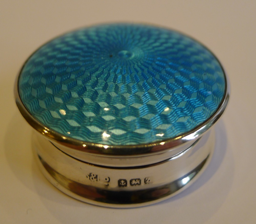 Fabulous English Sterling Silver Box With Mirror - 1924