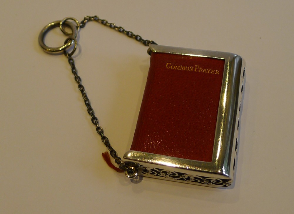 Antique English Miniature Prayer Book in Sterling Silver - Sampson Mordan