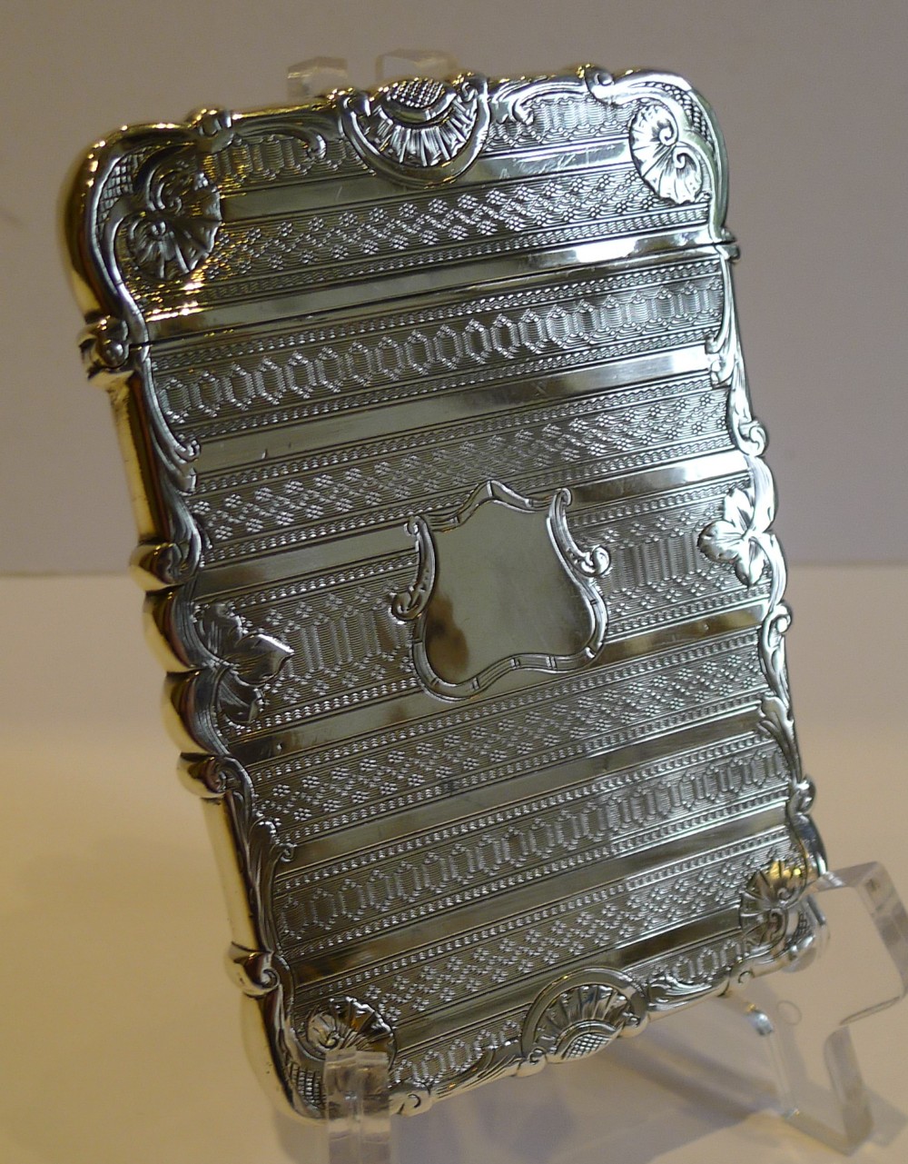 Antique English Sterling Silver Card Case - 1852