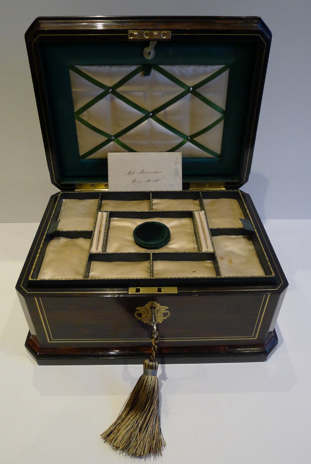 Fabulous Antique English Jewellery Box - Dated 1853 With Provenance