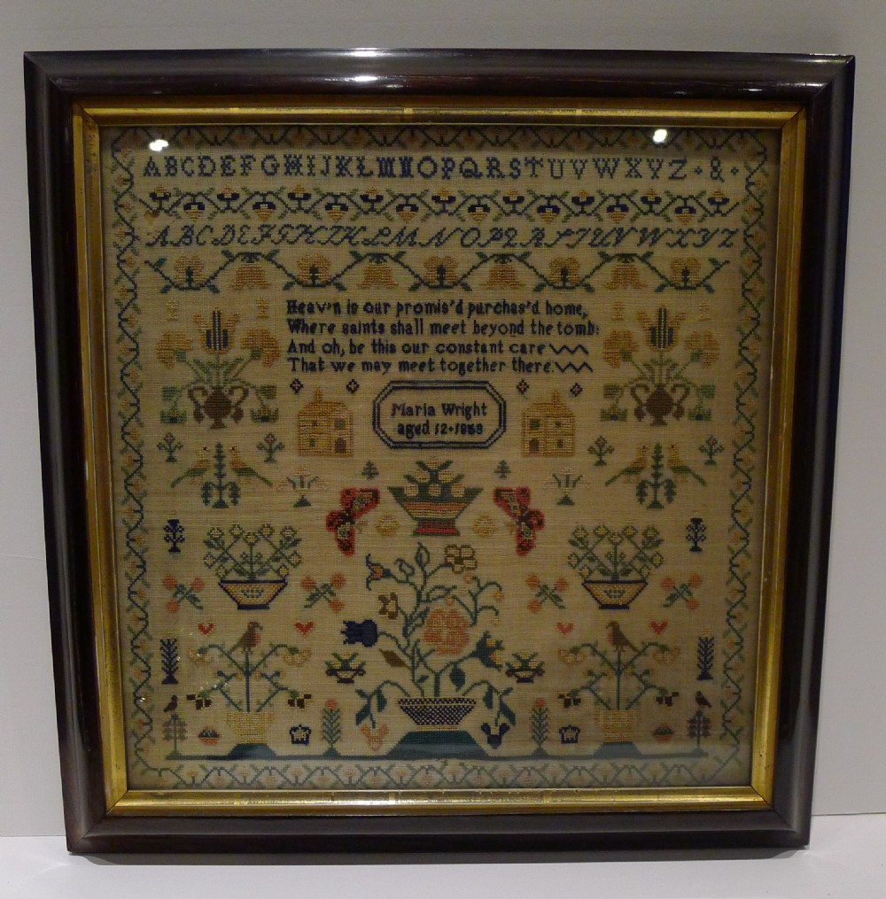 Magnificent Antique English Sampler - 1853