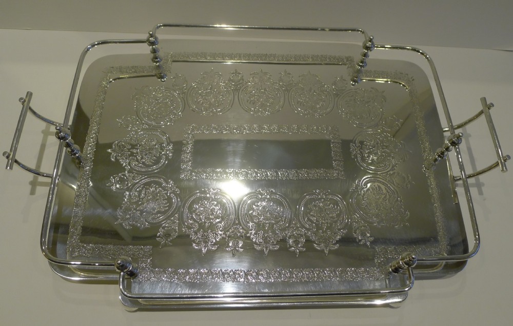 Antique Scottish Silver Plated Serving Tray by Arthur & Co. Ltd - Glasgow
