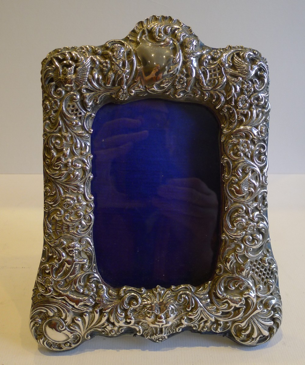 Spectacular Antique English Sterling Silver Photograph Frame - Chester 1900