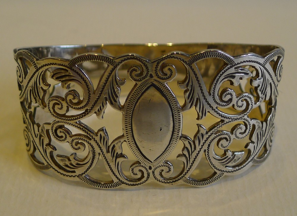 Stunning Antique English Sterling Silver Napkin Ring by James Dixon