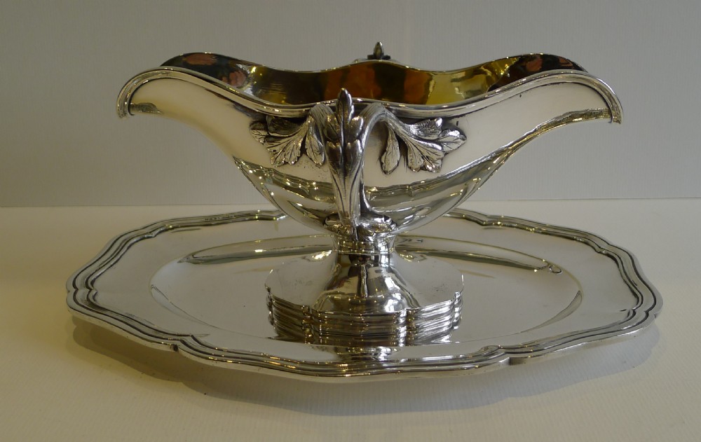 Antique French Silver Plated Sauce or Gravy Boat c.1890
