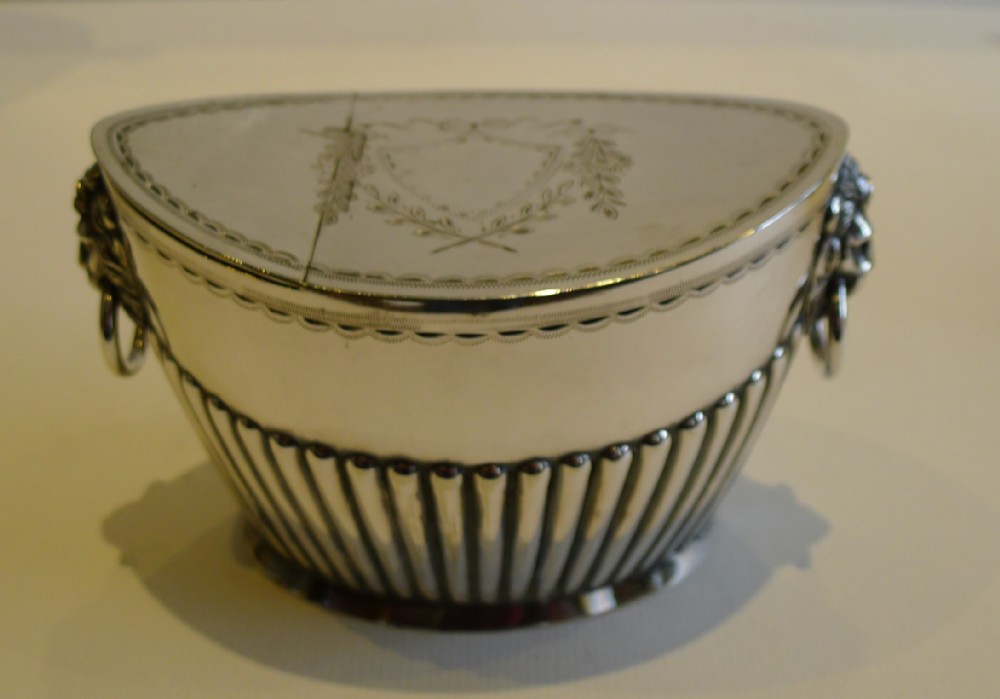 Unusual Antique English Silver Plated Tea Caddy c.1890