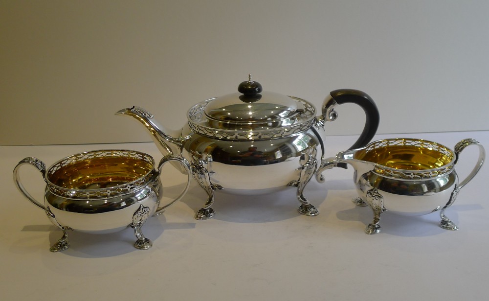 Pretty English Sterling Silver Tea Set - 1925 by Docker & Burn