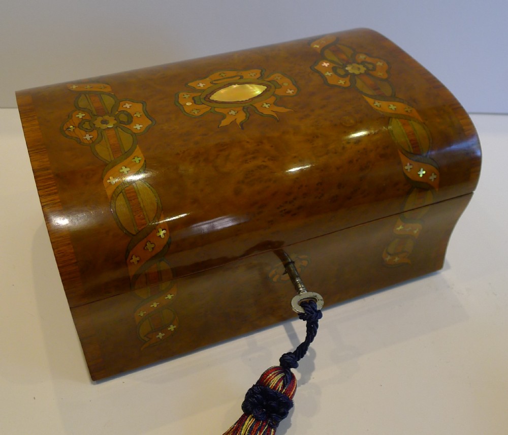 Prettiest Antique French Marquetry Inlaid Box c.1860