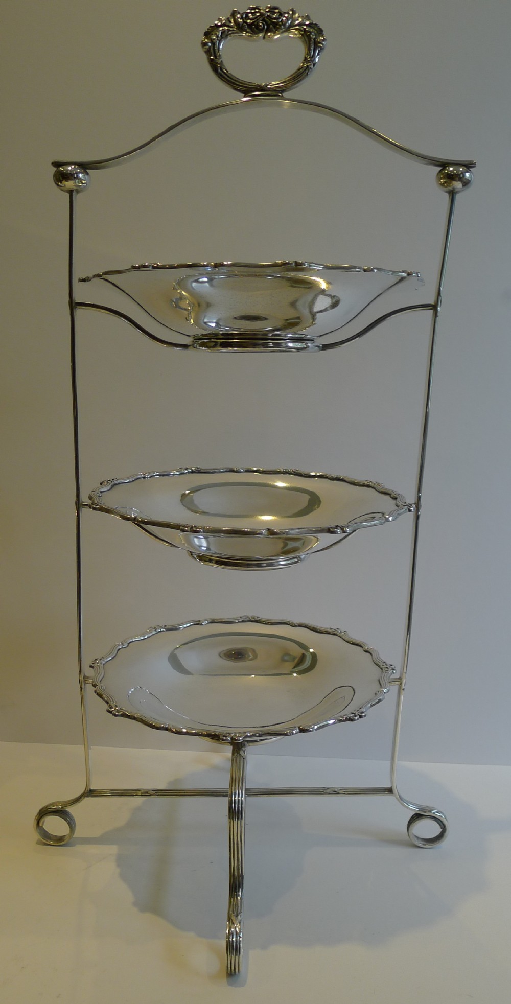 Finest Antique English Cake Stand by Daniel & Arter - 1908