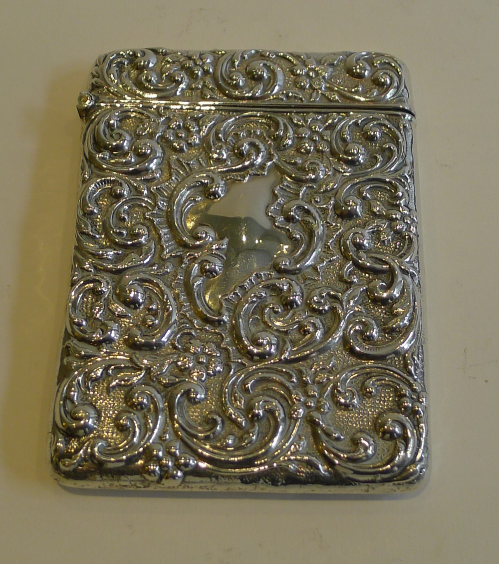 Handsome Antique English Sterling Silver Visiting Card Case - 1905