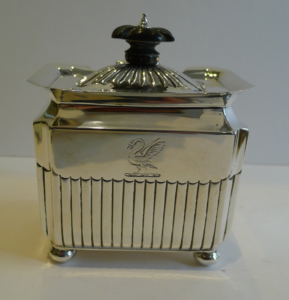 Elegant English Victorian Sterling Silver Tea Caddy - 1898