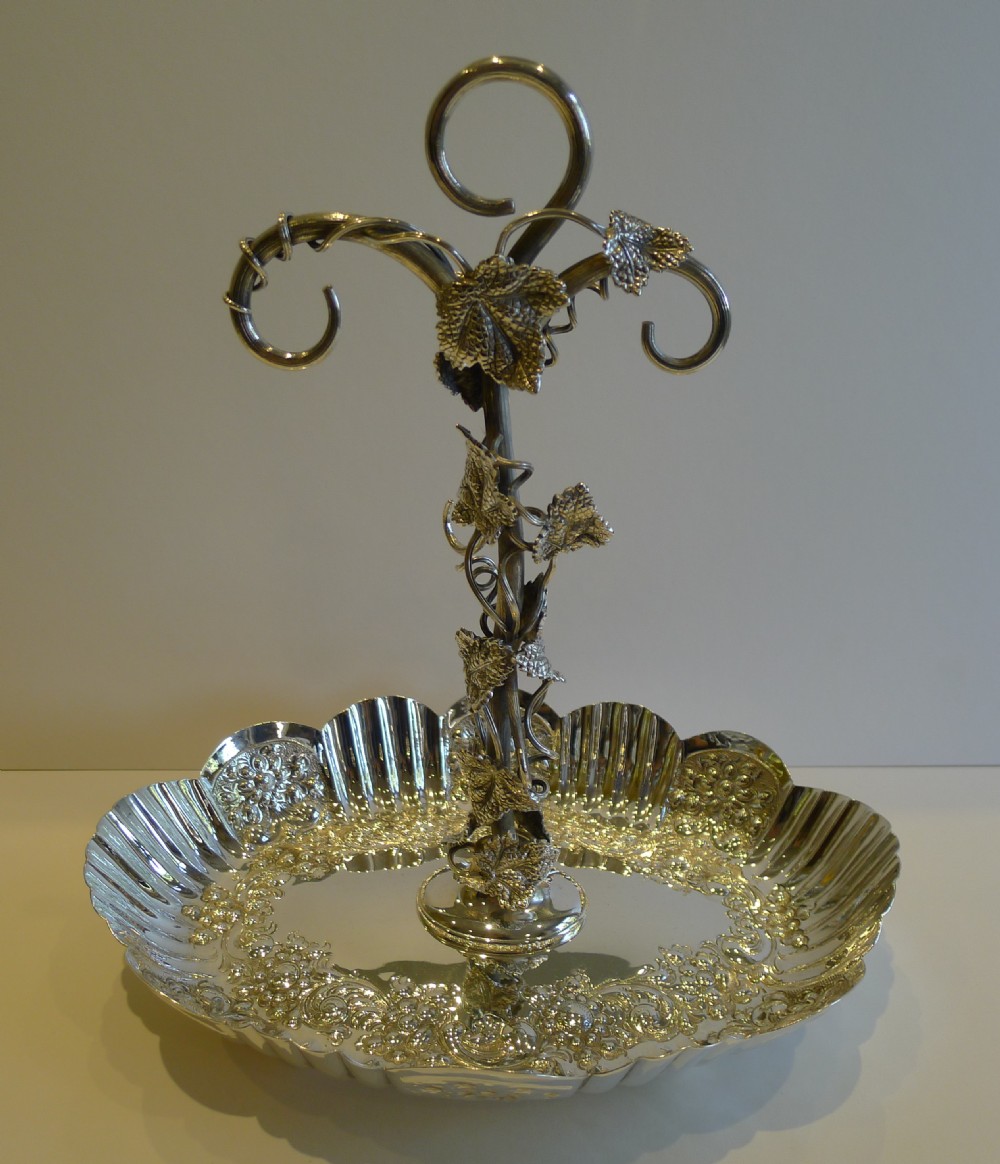 Top Quality Antique English Silver Plated Grape Stand by Atkin Brothers c.1890