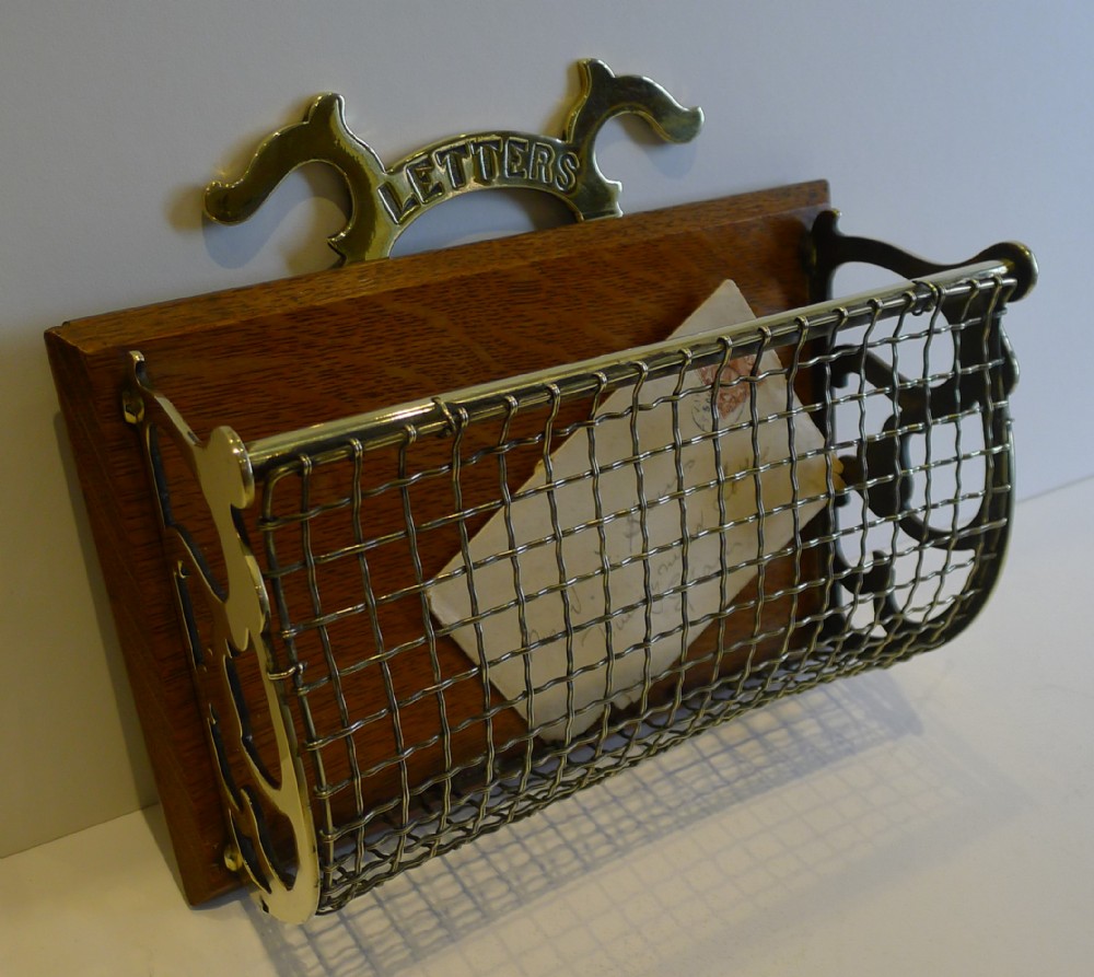 Unusual Antique English Letter Rack or Holder c.1890
