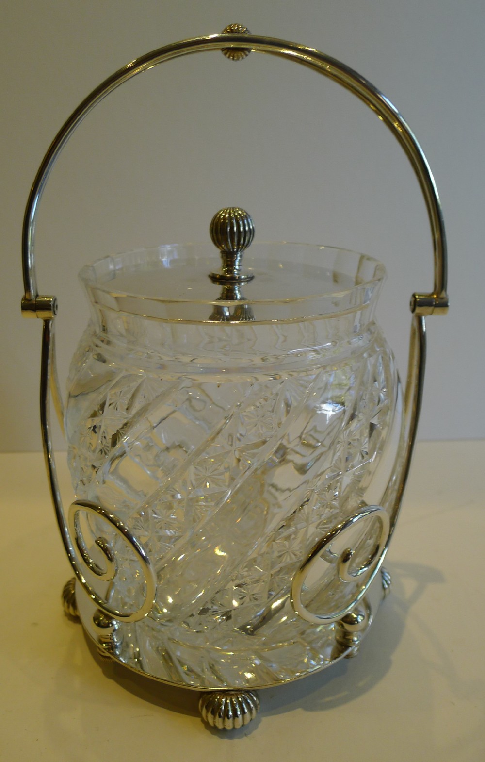 Unusual Antique English Biscuit Box by John Round c.1890