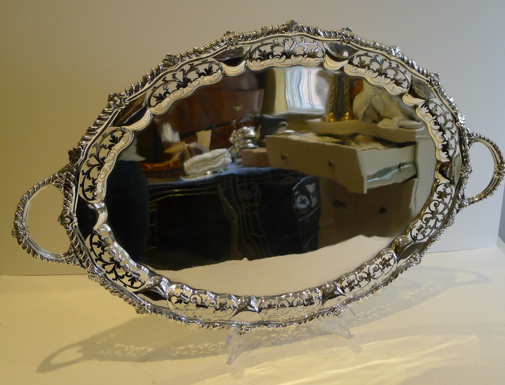 Fabulous Antique English Serving Tray - Reg. For 1896