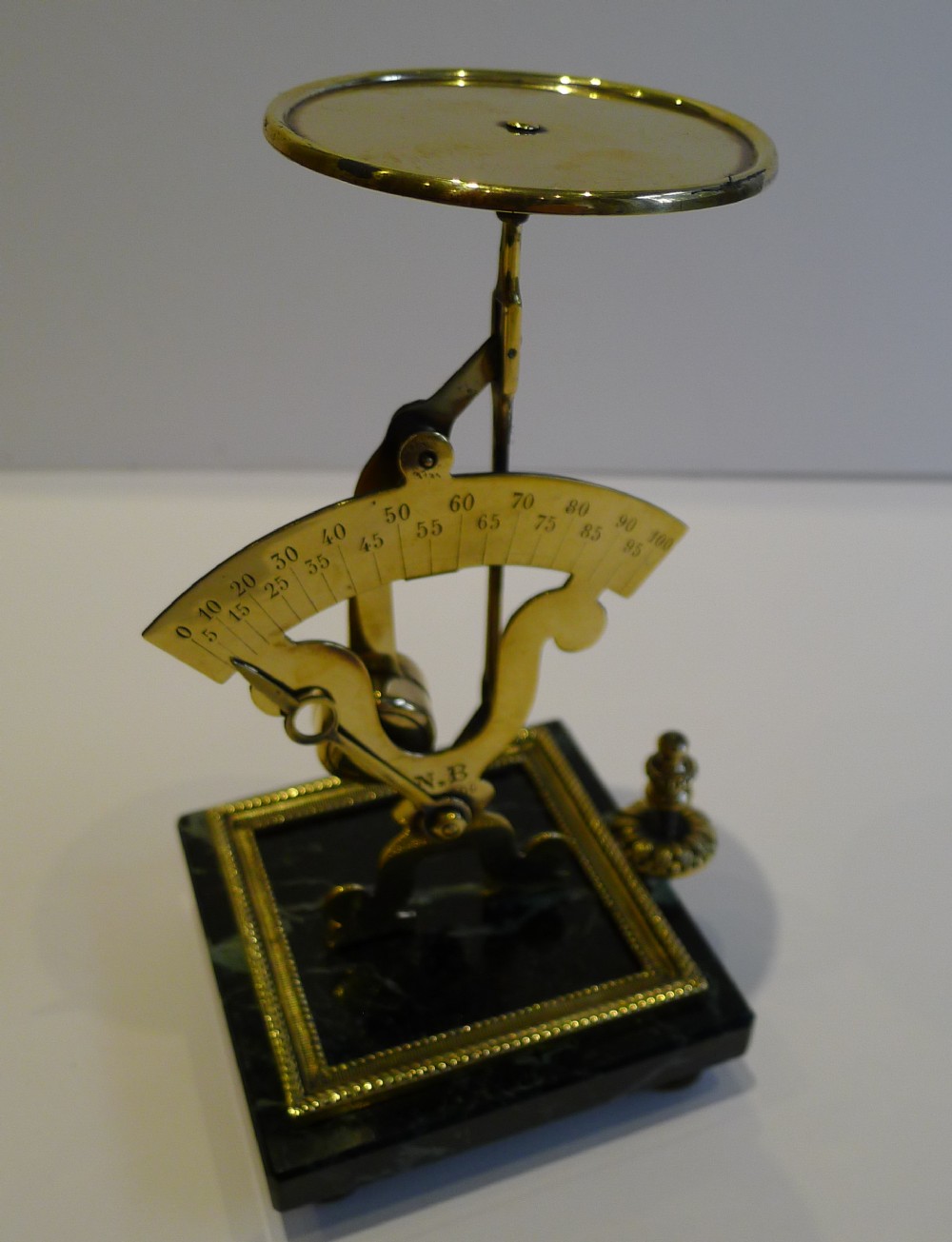 Charming French Letter or Postal Scale; Signed Narcisse Briais c.1890