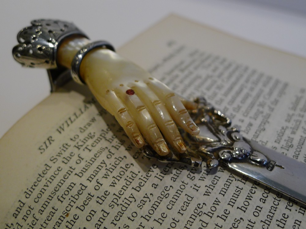 Rare Antique French Sterling Silver Combined Bookmark & Letter Opener
