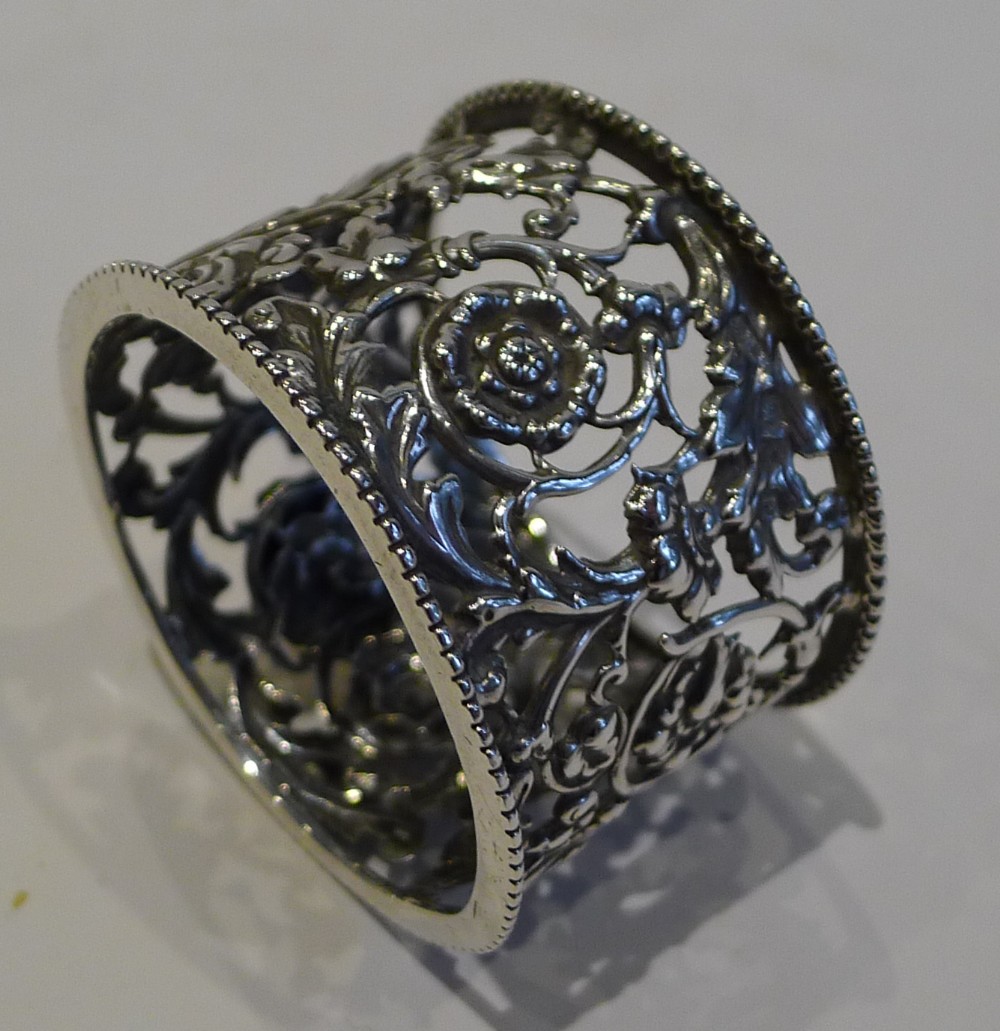 Antique English Sterling Silver Napkin Ring - Chester 1898