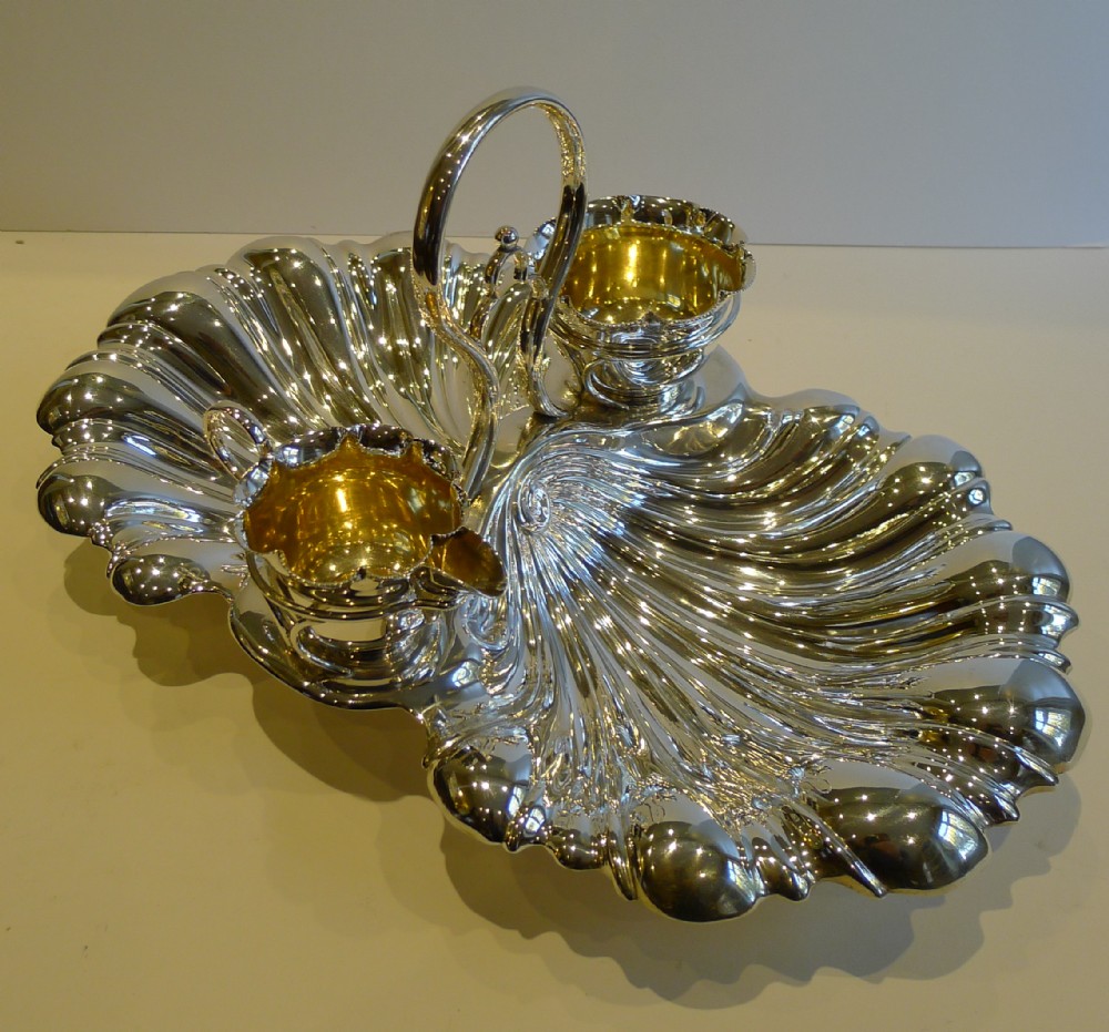 Antique English Silver Plated Strawberry Set by Daniel Arter, c.1895