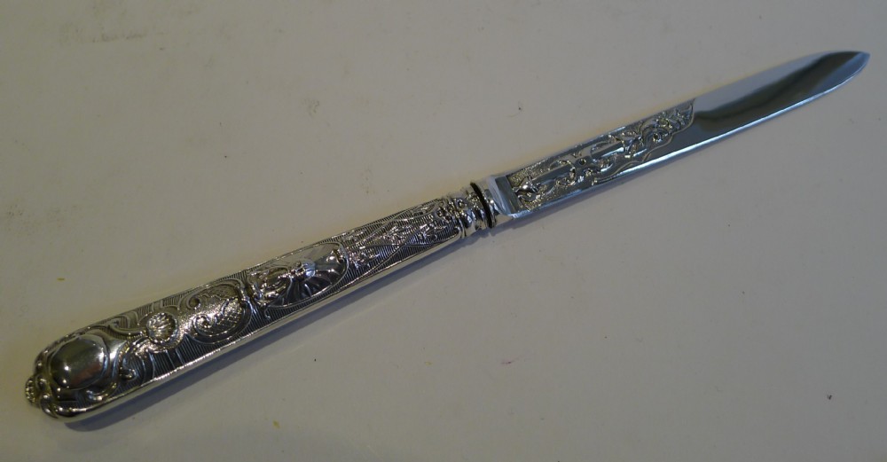 Antique English Sterling Silver Letter Opener - 1846